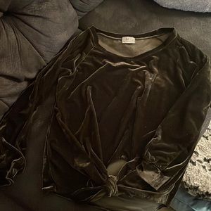 Green Velvet Sweater